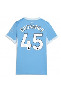 Manchester City Abdukodir Khusanov #45 Fotballdrakt Hjemme Klær Dame 2026-27 Korte ermer